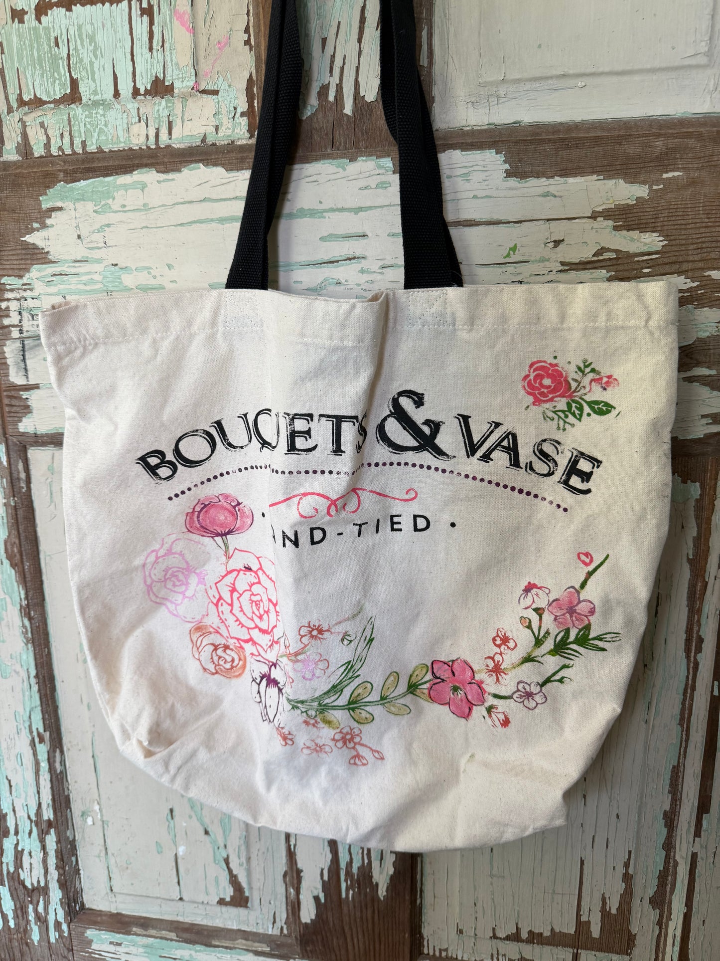 Bouquet & Vase Canvas Tote Bag