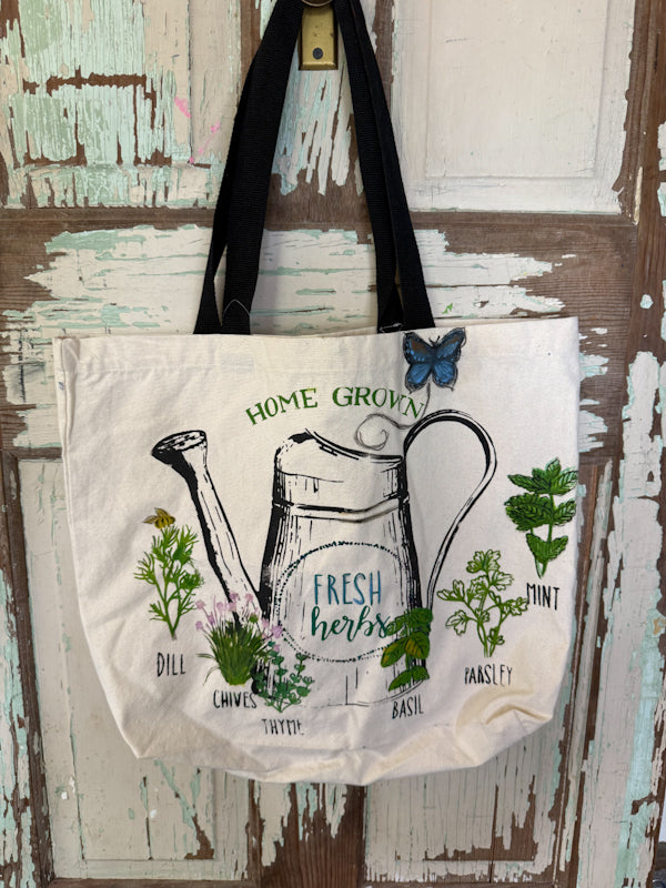 Fresh Herbs Canvas Tote Bag