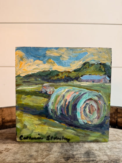 Haybales- 8x8 -wood panel