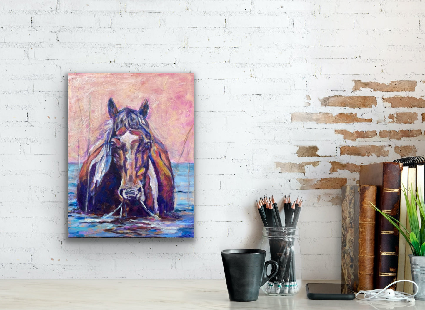 Water Horse - 16 x 20 - Gallery Wrapped Canvas