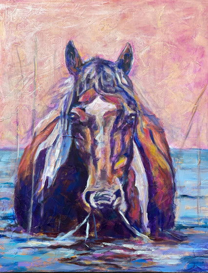 Water Horse - 16 x 20 - Gallery Wrapped Canvas