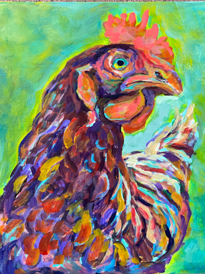 Acrylic colorful Chicken