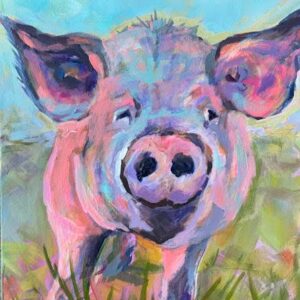 Acrylic Painting - Pig - Funky Farm Animal