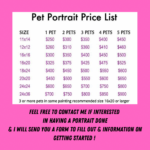 Pet portrait pricing 